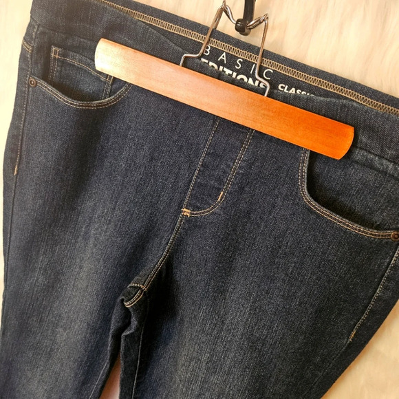 Basic Editions Classic Pull On Slim Fit Jeans - Picture 2 of 6